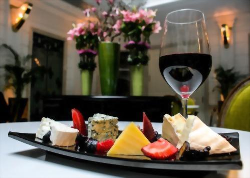 Wine and cheese is complimentary served from 4pm to 6pm daily.