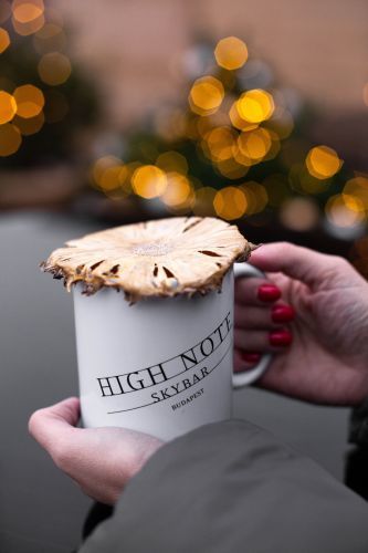 Hot drinks during wintertime at the High Note SkyBar