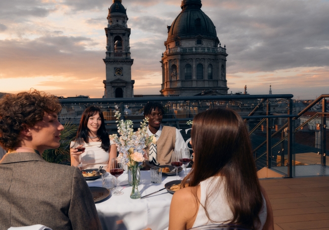 Rooftop view at Aria Hotel Budapest