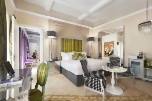 The Luxury Room in the Jazz Wing can connect with an Aria Signature in the Opera Wing, creating a two bedroom, two bathroom 'Family Duet'.